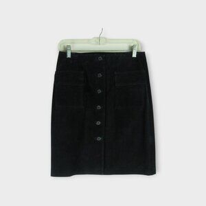 Mossimo Supply Co. Black Genuine Suede Pencil Skirt Size 4 Vintage Y2K